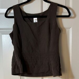 Dressy Brown Sleeveless Top